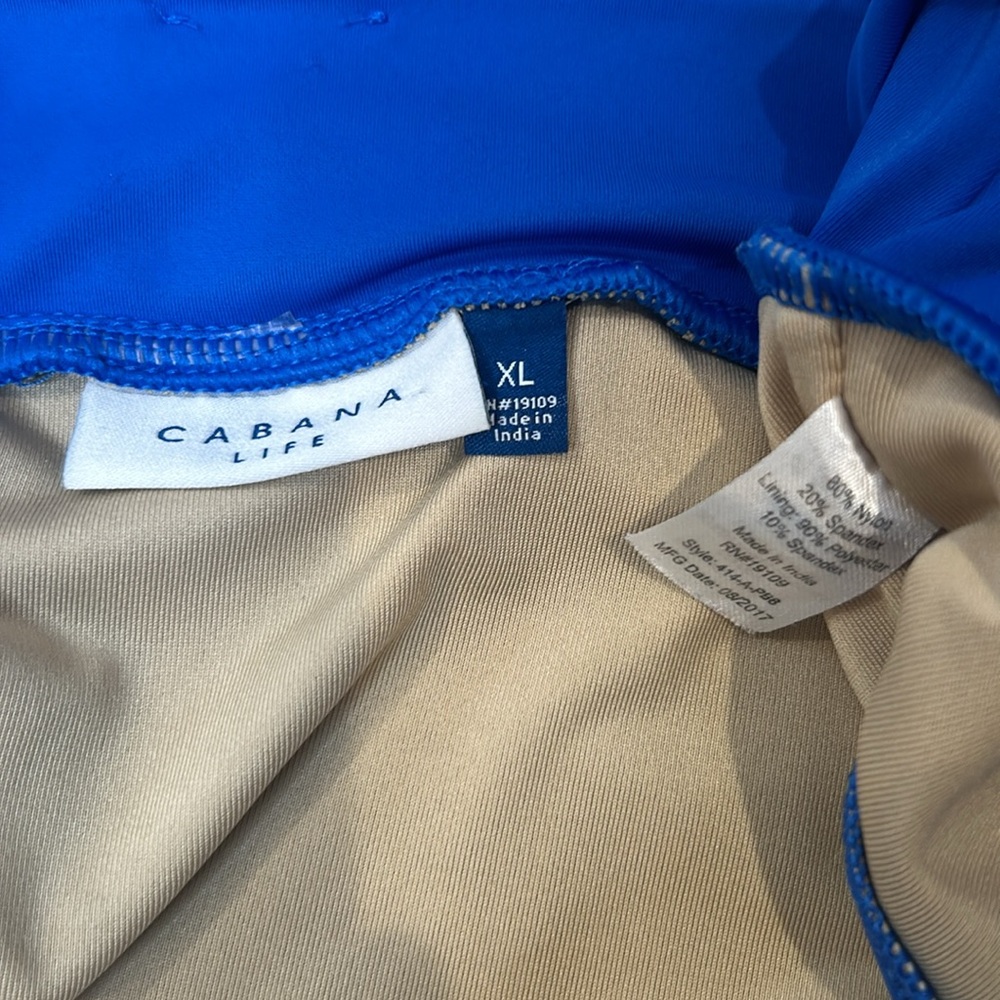 Cabana Life Royal Blue Bikini Swim Skirt Size X-Large - Picture 14 of 16